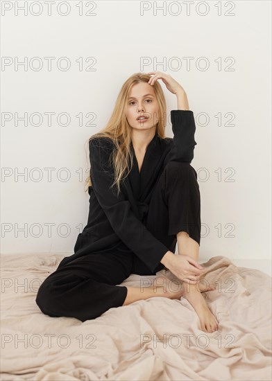 Portrait beautiful young female wearing formal suit 11