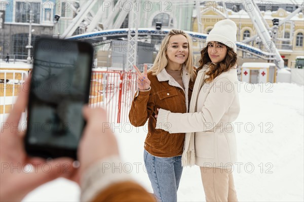 Young friends outdoor taking s 2