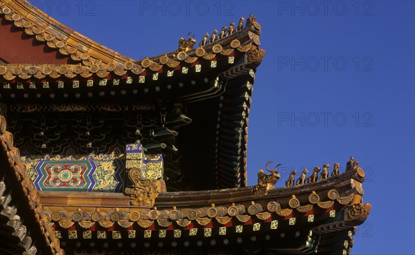 Ceramic roof detail Lama Monastery