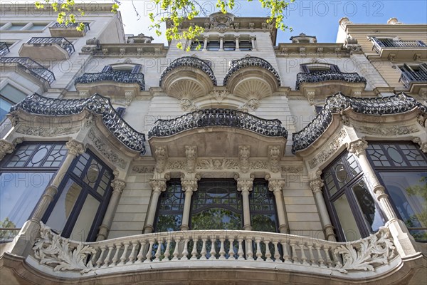 Low angle view of Casa Malagrida facade