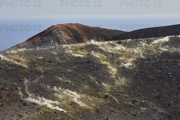 Black lava rock