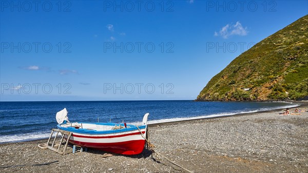 Fishing boat on land