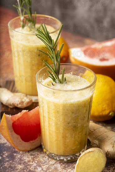 High angle lemon grapefruit assortment