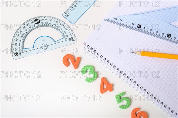 Numbers lying near stationery