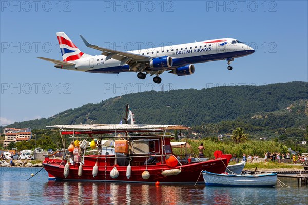 A British Airways Boeing 737-800 aircraft with the registration G-LCYO at Skiathos Airport