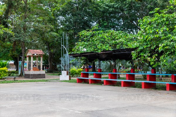 Public square with small grandstand