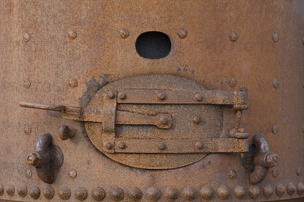 Steam boiler at abandoned marble quarry Camp Mansfield