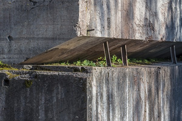 Abandoned red marble quarry Carriere de Beauchateau at Senzeilles