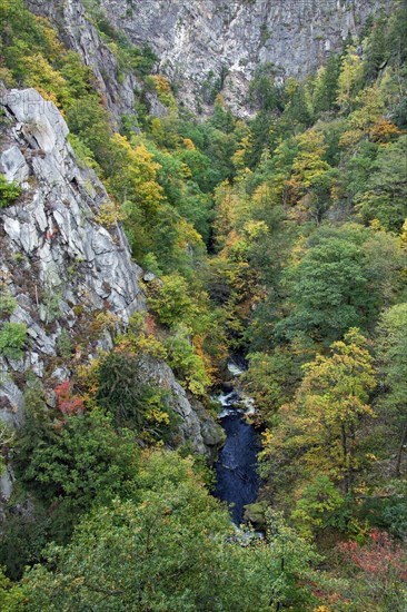 View over the river Bode in the Bodetal