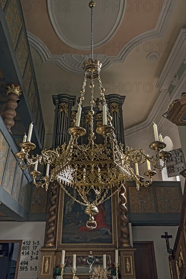 Twelve-branched candlestick in St Luke's Church