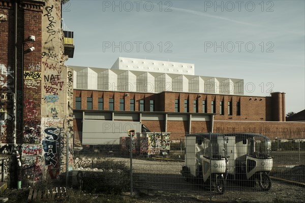 Rear view of the Muenchner People's theatre on the former slaughterhouse site in Munich