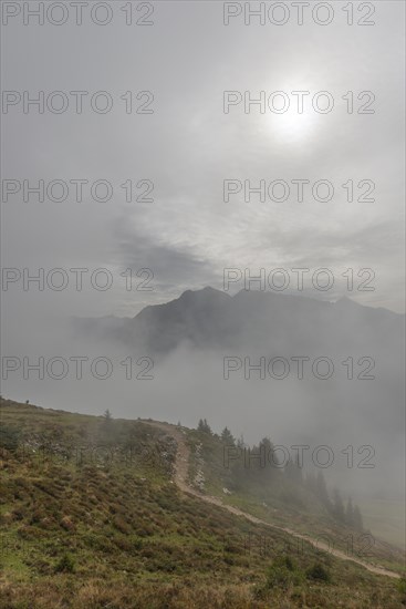 Low hanging clouds on the Penken