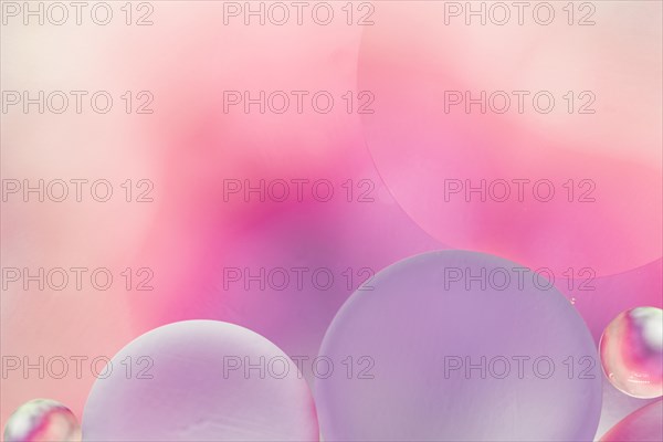 Soft pink purple oil bubbles background