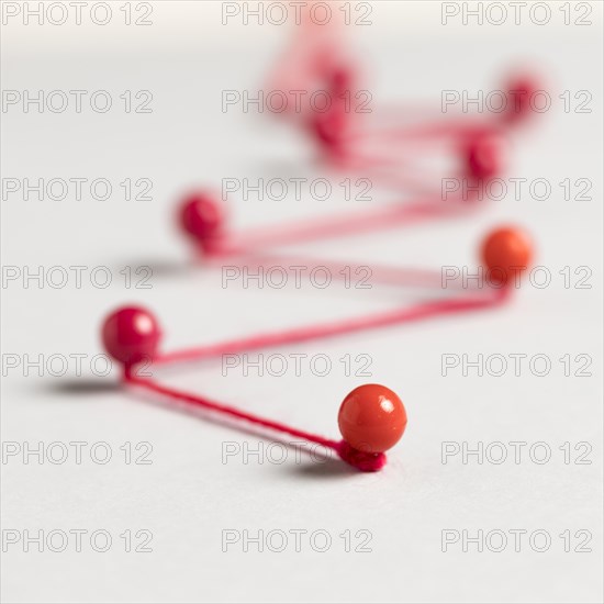 Thread red pushpin route map