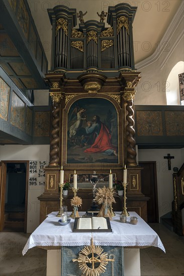 Organ above the altar