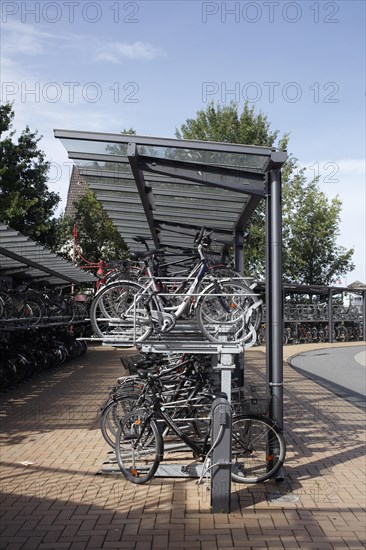 Parked bicycles