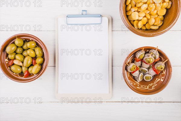 Snack plates with clipboard desktop