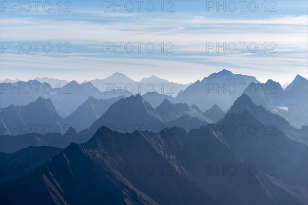 View of the alpine mountains