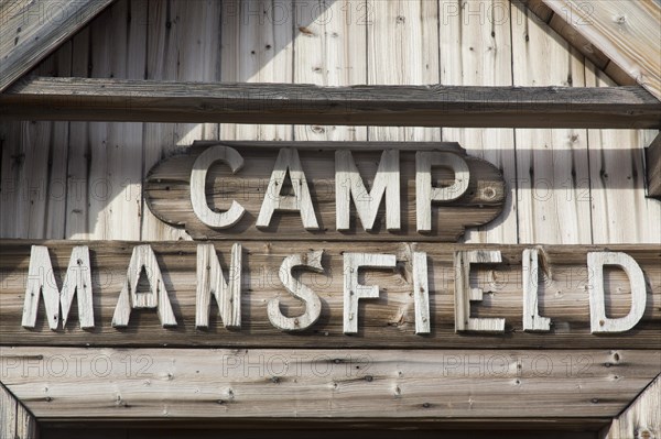 Wooden cabin at abandoned marble quarry at Camp Mansfield