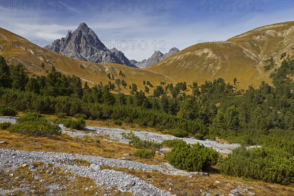 Mount Piz Plavna Dadaint at Val Minger