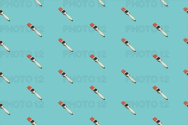 Paint brushes colored background