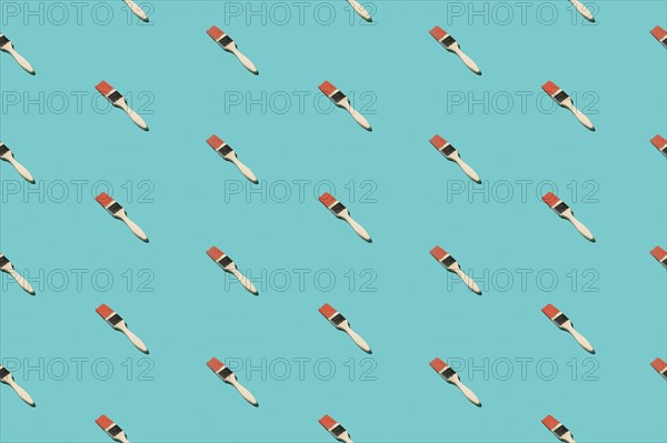Paint brushes colored background