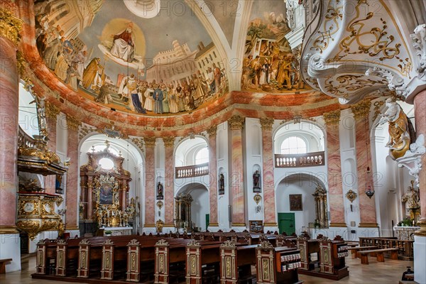 Interior of the Holy Trinity Church Kappl in the district of Kappl