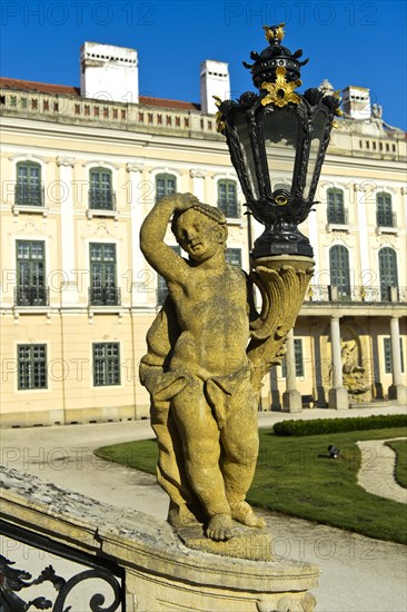 Putti on the grand staircase to the main wing