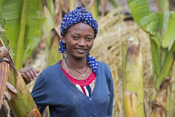 Local black woman of the Dorze tribe inhabiting the Gamo Gofa Zone of Southern Nations