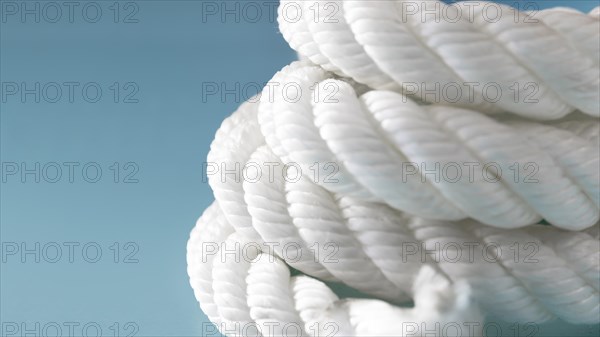 Twine strong white rope close up