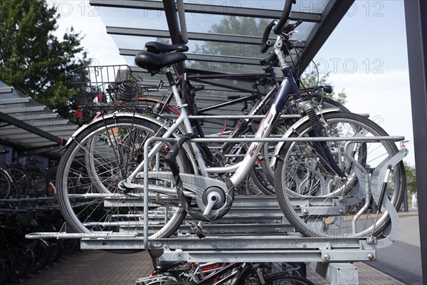 Parked bicycles