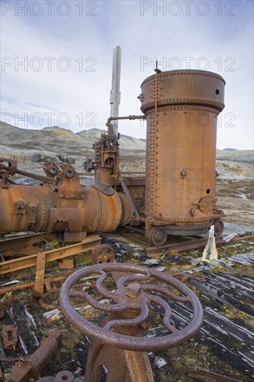 Steam boilers at abandoned marble quarry Camp Mansfield