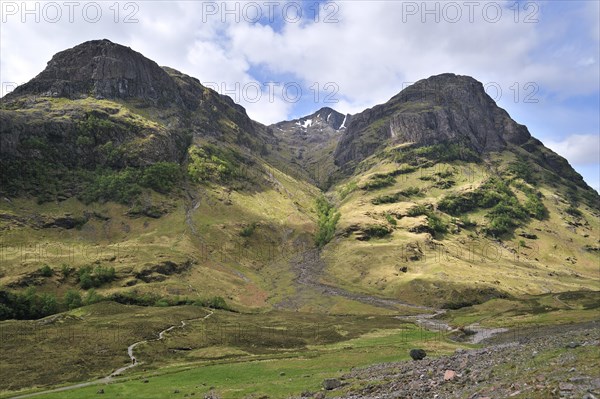 The Coire nan Lochan leading to Bidean nam Biam at Glencoe