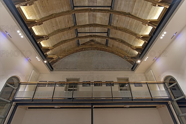 Gallery and wooden vault of the former synagogue