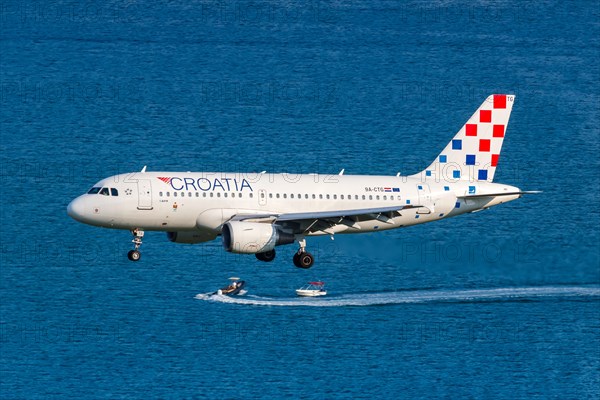 A Croatia Airlines Airbus A319 aircraft with the registration 9A-CTG at Split Airport