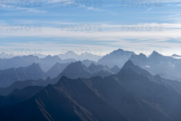 View of the alpine mountains
