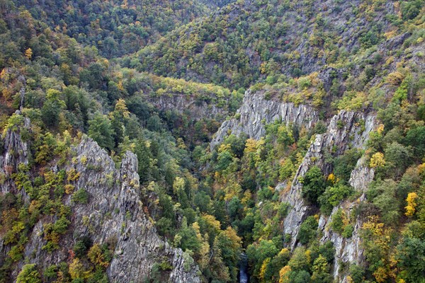 View over the river Bode in the Bodetal