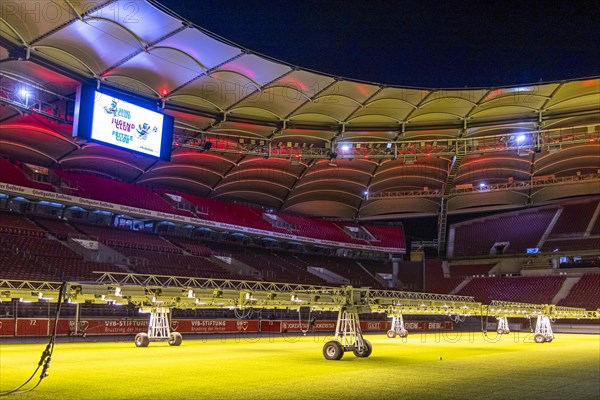 Artificial sunlight in the MHPArena. In the VfB Stuttgart football stadium