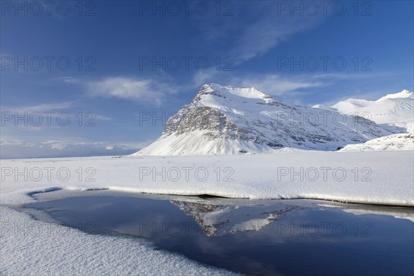 Snow covered Fellsfjall in winter