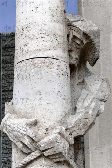 Sculpture of Jesus being flogged