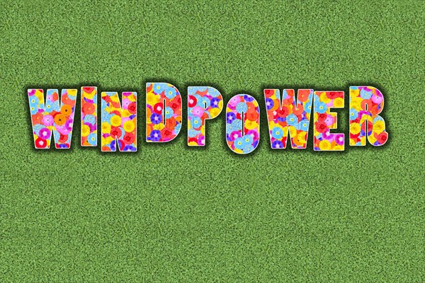 Wind power as a symbol for clean renewable energy