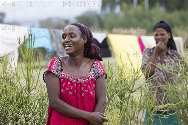 Smiling local black woman of the Halaba tribe