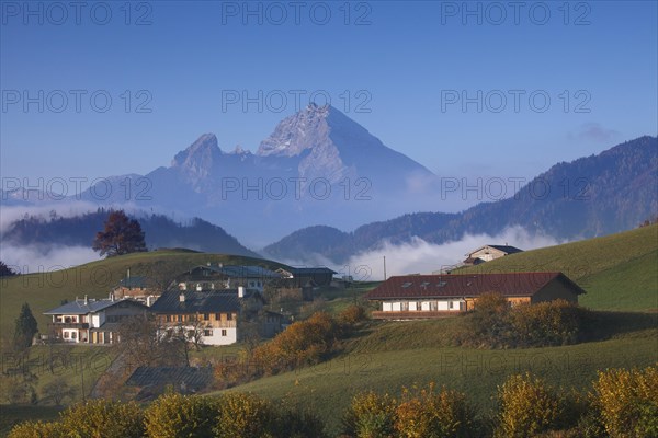 View over Mount Watzmann from Marktschellenberg