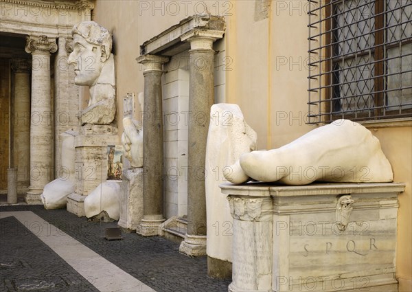 Remains of Roman colossal statue of Emperor Constantine