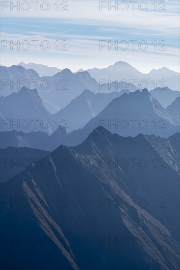 View of the alpine mountains