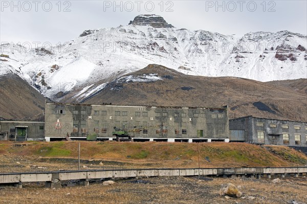 Derelict buildings and factory at Pyramiden