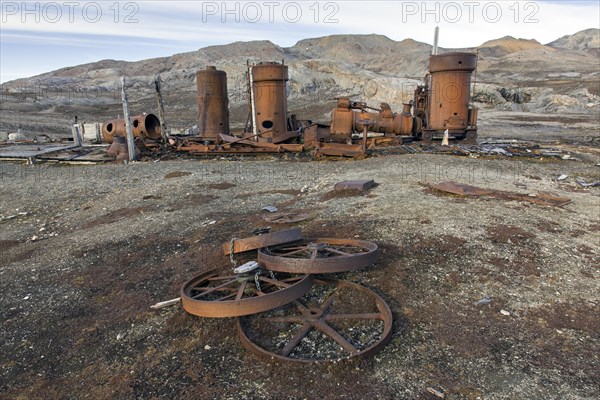 Steam boilers at abandoned marble quarry Camp Mansfield