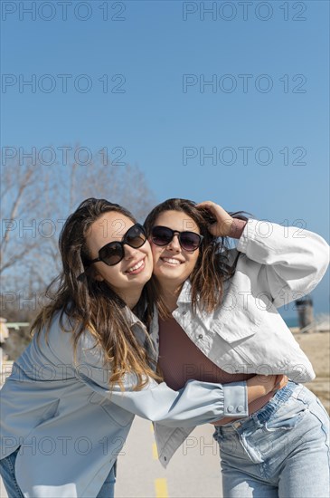Women wearing sunglasses outdoors