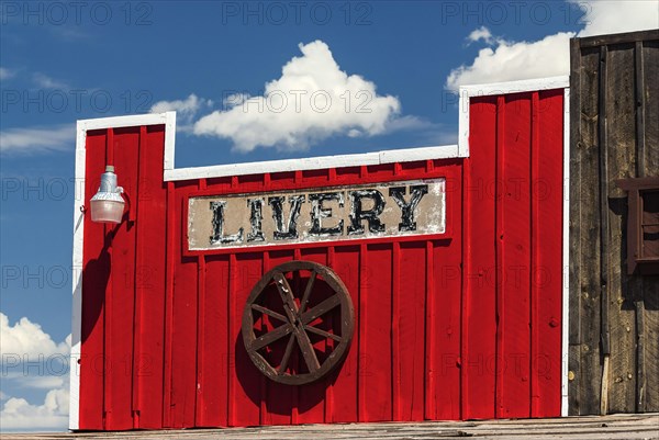 Old shop in western scenery