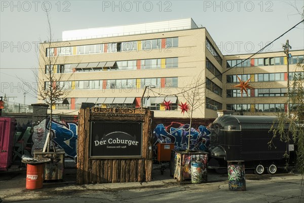 Local cultural project Bahnwaerter Thiel on the old abattoir site in Munich-Sendling